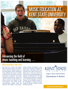 Music Education at KEnt statE univErsity advancing the field of