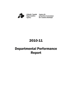 2010-11 Departmental Performance Report
