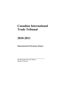 Canadian International Trade Tribunal 2010-2011 Departmental Performance Report