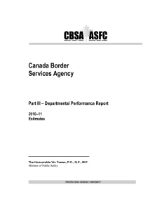 Canada Border Services Agency _____________________
