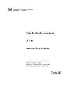 Canadian Grain Commission 2010-11 Departmental Performance Report