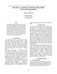 Sine-Wave Locomotion in a Robotic Snake Model Form and Programming