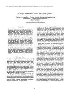 Group  interactions based  on  agent opinion Parijat