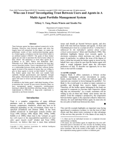 Who can I trust? Investigating Trust Between Users and Agents... Multi-Agent Portfolio Management System