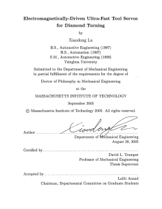 Electromagnetically-Driven  Ultra-Fast  Tool  Servos Xiaodong Lu