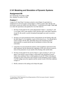 2.141 Modeling and Simulation of Dynamic Systems Assignment #5 Problem 1