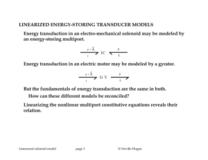 LINEARIZED ENERGY-STORING TRANSDUCER MODELS