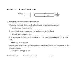 EXAMPLE: THERMAL DAMPING A .