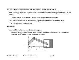 NONLINEAR MECHANICAL SYSTEMS (MECHANISMS)