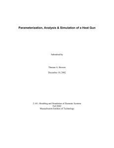 a Heat Gun Parameterization, Analysis &amp; Simulation of