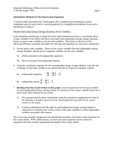 Integrated Modeling of Physical System Dynamics © Neville Hogan 1994 page 1