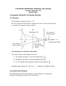 Lecture Notes No. 18 2.160 System Identification, Estimation, and Learning θ