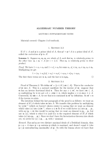 ALGEBRAIC  NUMBER  THEORY 1.  Section  3.3