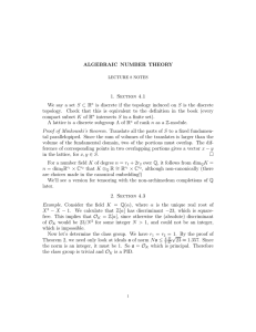 ALGEBRAIC  NUMBER  THEORY 1.  Section  4.1