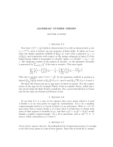 ALGEBRAIC  NUMBER  THEORY 1.  Section  5.5 = (