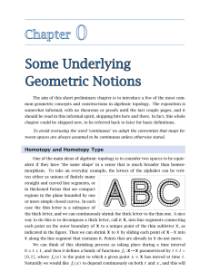 The aim of this short preliminary chapter is to introduce... mon geometric concepts and constructions in algebraic topology. The exposition...