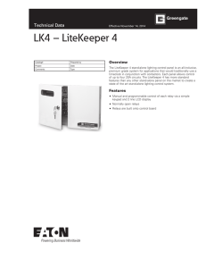LK4 – LiteKeeper 4 Technical Data Overview