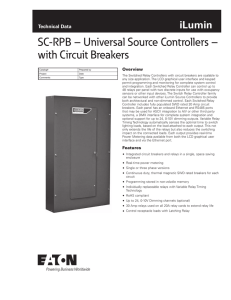 SC-RPB – Universal Source Controllers – with Circuit Breakers iLumin Technical Data
