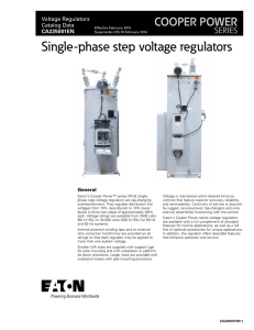 Single-phase step voltage regulators COOPER POWER SERIES Voltage Regulators