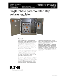 Single-phase pad-mounted step voltage regulator COOPER POWER SERIES