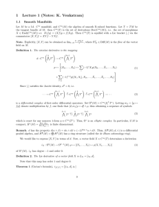 1  Lecture  1  (Notes:  K. ... 1.1  Smooth  Manifolds