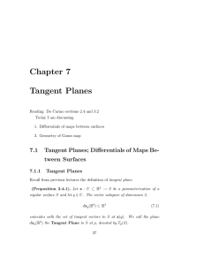 Chapter 7 Tangent Planes