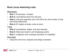 Root Locus sketching rules