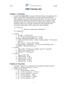 HW# 4 Solution Set Problem 1: (10 points)