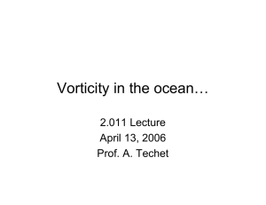Vorticity in the ocean… 2.011 Lecture April 13, 2006 Prof. A. Techet