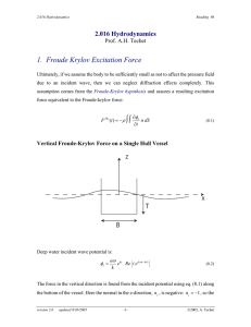 1.  Froude Krylov Excitation Force 2.016 Hydrodynamics