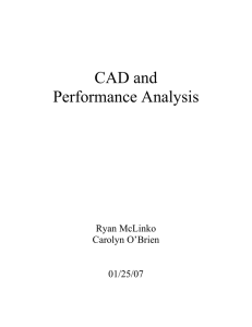 CAD and Performance Analysis Ryan McLinko