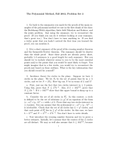 The Polynomial Method, Fall 2012, Problem Set 2