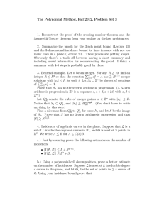 The Polynomial Method, Fall 2012, Problem Set 3