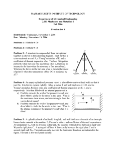 MASSACHUSETTS INSTITUTE OF TECHNOLOGY Department of Mechanical Engineering