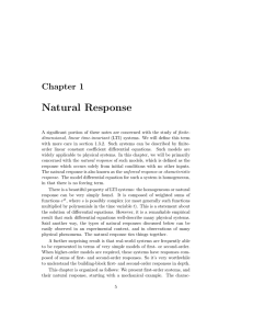 Natural  Response Chapter  1