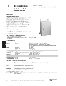 4E QBX Series Enclosures Sheet or Stainless Steel Removable Hinge Cover