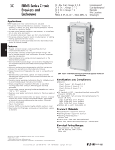 3C EBMB Series Circuit Breakers and