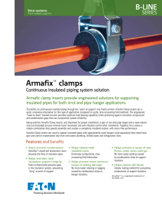 Armafix™ clamps B-LINE SERIES Continuous insulated piping system solution