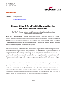 Cooper B-Line Offers Flexible Runway Solution for Data Cabling Applications News Release