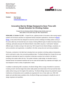 Innovative Barrier Bridge Designed to Save Time with News Release