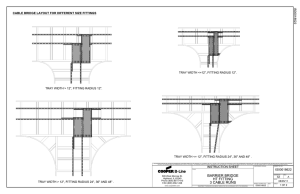 CABLE BRIDGE LAYOUT FOR DIFFERENT SIZE FITTINGS