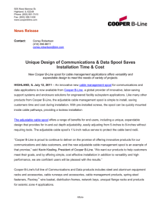 Unique Design of Communications &amp; Data Spool Saves News Release