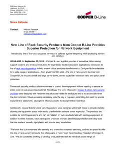 New Line of Rack Security Products from Cooper B-Line Provides