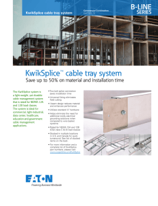 KwikSplice™ cable tray system B-LINE SERIES