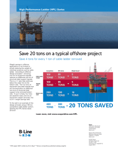Save 20 tons on a typical offshore project
