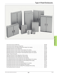 Type 4 Panel Enclosures JIC Enclosures Type 4 Lift-Off Cover 138-139 Type