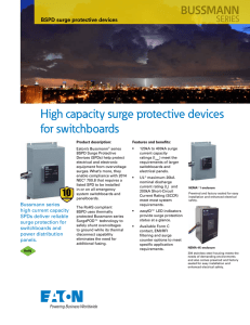 High capacity surge protective devices for switchboards BUSSMANN SERIES