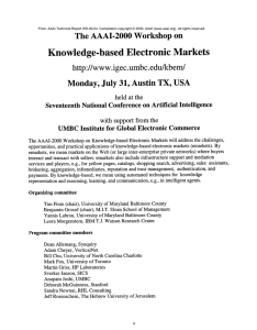 Knowledge-based  Electronic  Markets