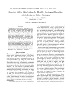 Expected Utility Distributions for Flexible, Contingent Execution