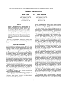 Quantum Mereotopology Barry Smith Berit Brogaard and